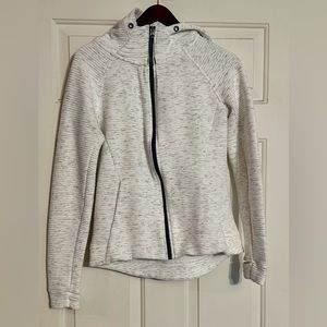 TE‎ VERDE White Heathered Hooded Sweatshirt women S Hoodie